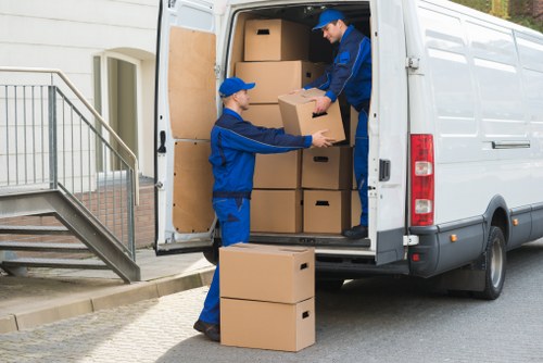 Furniture moving team handling a residential relocation in North London