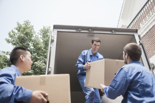 Van loading furniture and boxes for a Friern Barnet collection