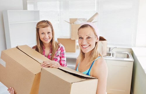 Furniture and boxes being delivered to a local Friern Barnet home